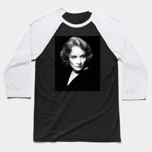 Marlene Dietrich mad Baseball T-Shirt